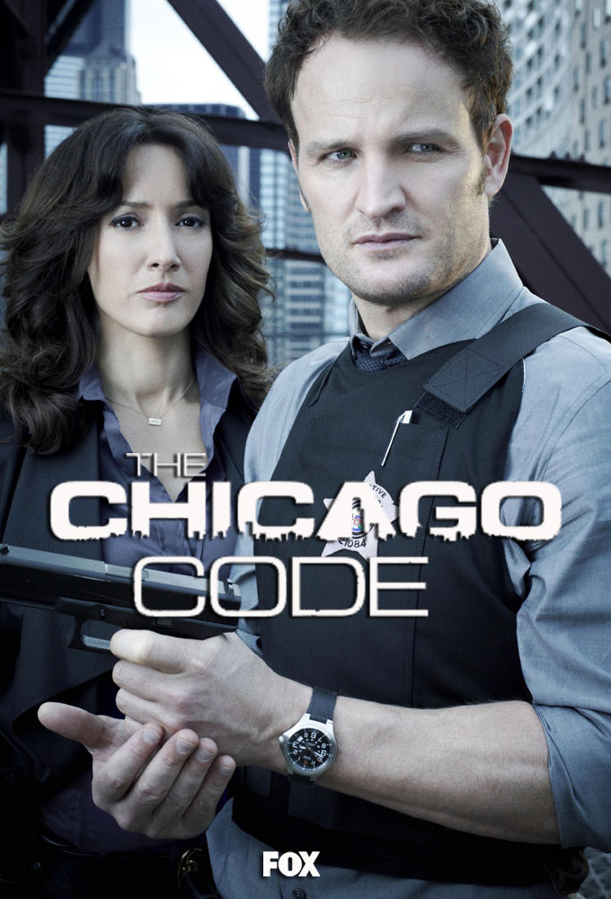 the chicago code logo. con “The Chicago Code”;
